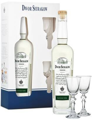Dwór Sieraków Pieprzowa 0,7 l w pudełku z dwoma kieliszkami