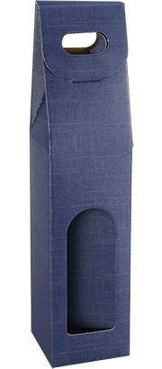 Niebieskie pudełko z okienkiem – na 1 butelkę