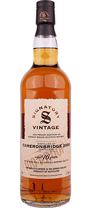 Cameronbridge 2009 16 YO 100 Proof Edition # 3 Single Grain Scotch Whisky