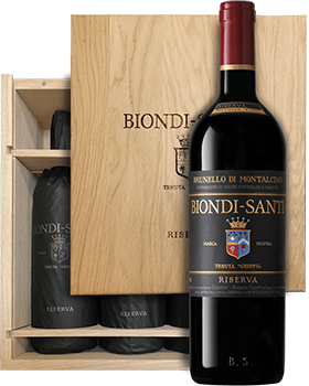 Biondi-Santi Brunello di Montalcino Riserva 2013 - 3 butelki w drewnianej skrzynce