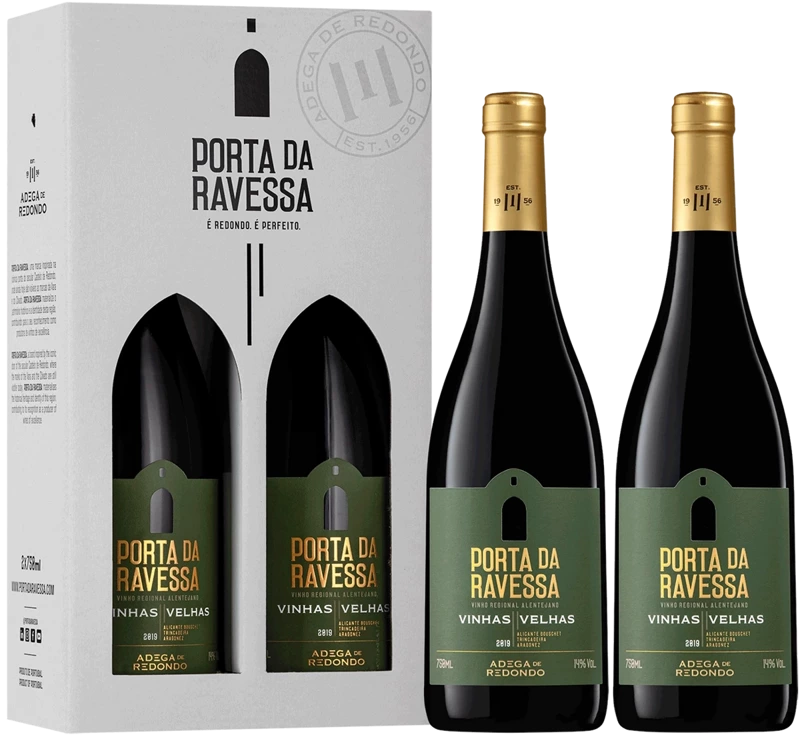 Zestaw portugalskich win Porta da Ravessa Vinhas Velhas w pudełku prezentowym